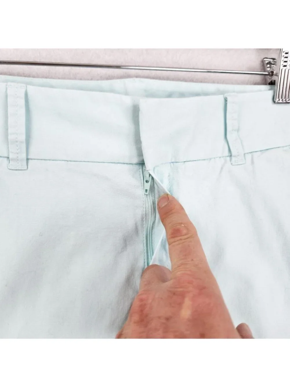 J Crew Shorts Womens 4 Light Blue Frankie Bermuda Chino Twill Stretch Casual
